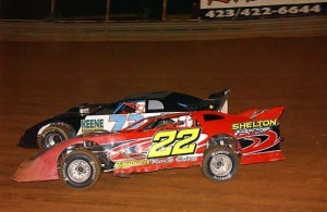 (7-9-11) Crate Late Model - Ricky Shelton No. 22 - Richard Adkins No. 73